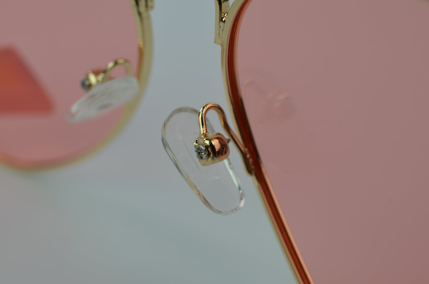 Emporia Itália - Série Aviator "DOCE", óculos de sol com filtro UV polarizados com estojo rígido e pano de limpeza, lentes de proteção solar de cor-de-rosa, armação dourada