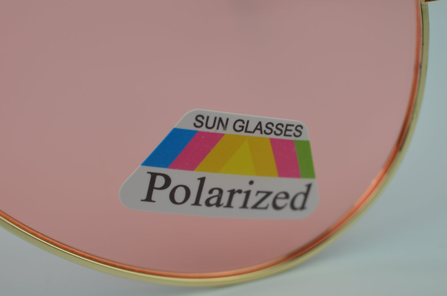 Emporia Itália - Série Aviator "DOCE", óculos de sol com filtro UV polarizados com estojo rígido e pano de limpeza, lentes de proteção solar de cor-de-rosa, armação dourada