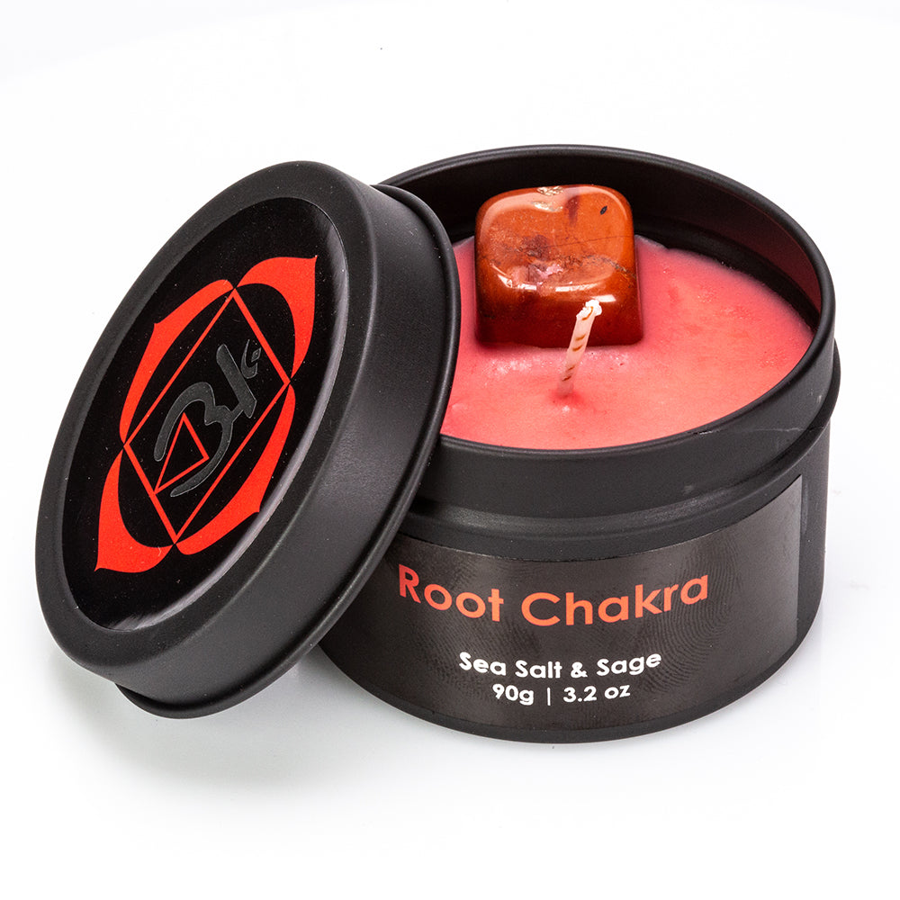 Conjunto de 9 peças Emporia com 7 velas de vidro Chakra, pedente Chakra e pulseira Chakra com Ametista, Lápis-Lazúli, Citrino, Aventurina Verde, Olho de Tigre, Jaspe Vermelho e Quartzo Puro