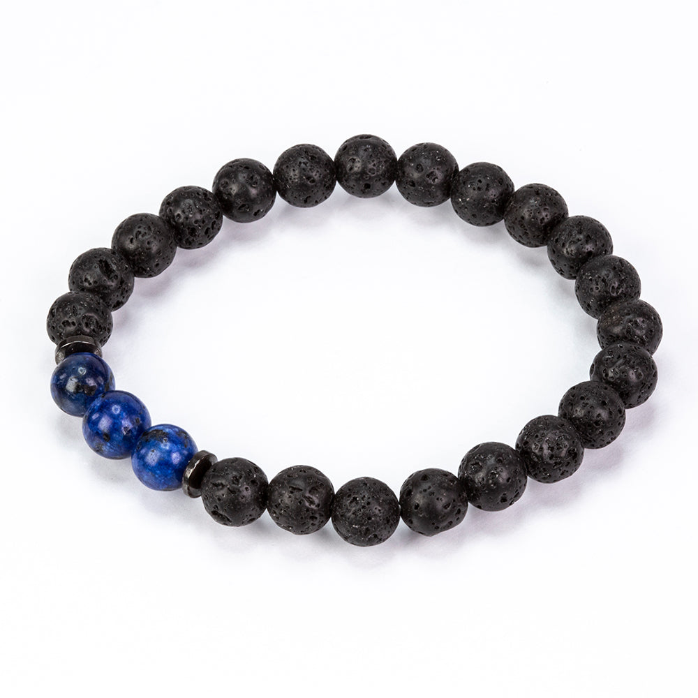 Conjunto de pulseiras minerais LavaSpirit