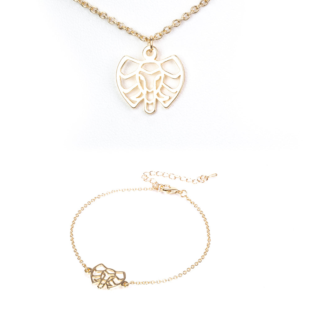 Conjunto de joias Espírito Animal (colar + pulseira)