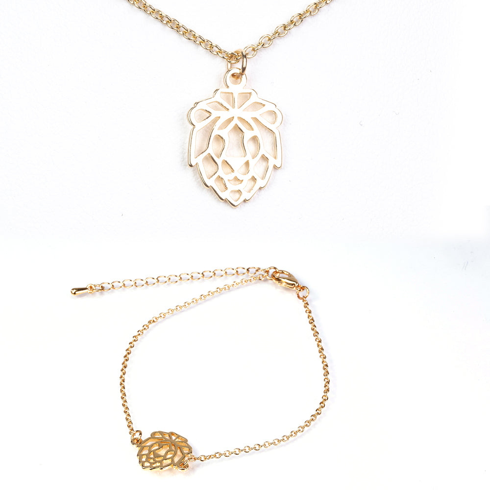Conjunto de joias Espírito Animal (colar + pulseira)