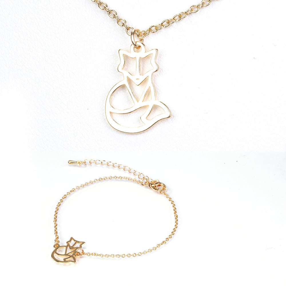Conjunto de joias Espírito Animal (colar + pulseira)