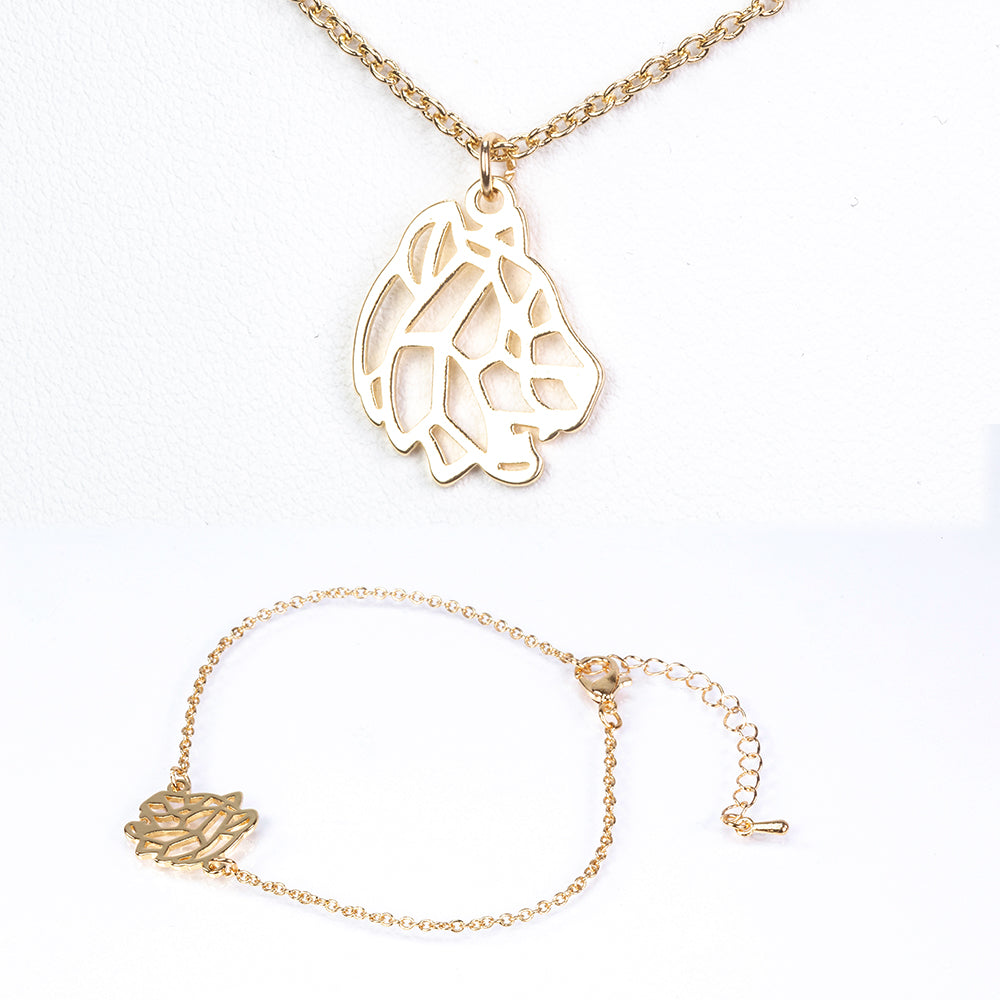 Conjunto de joias Espírito Animal (colar + pulseira)