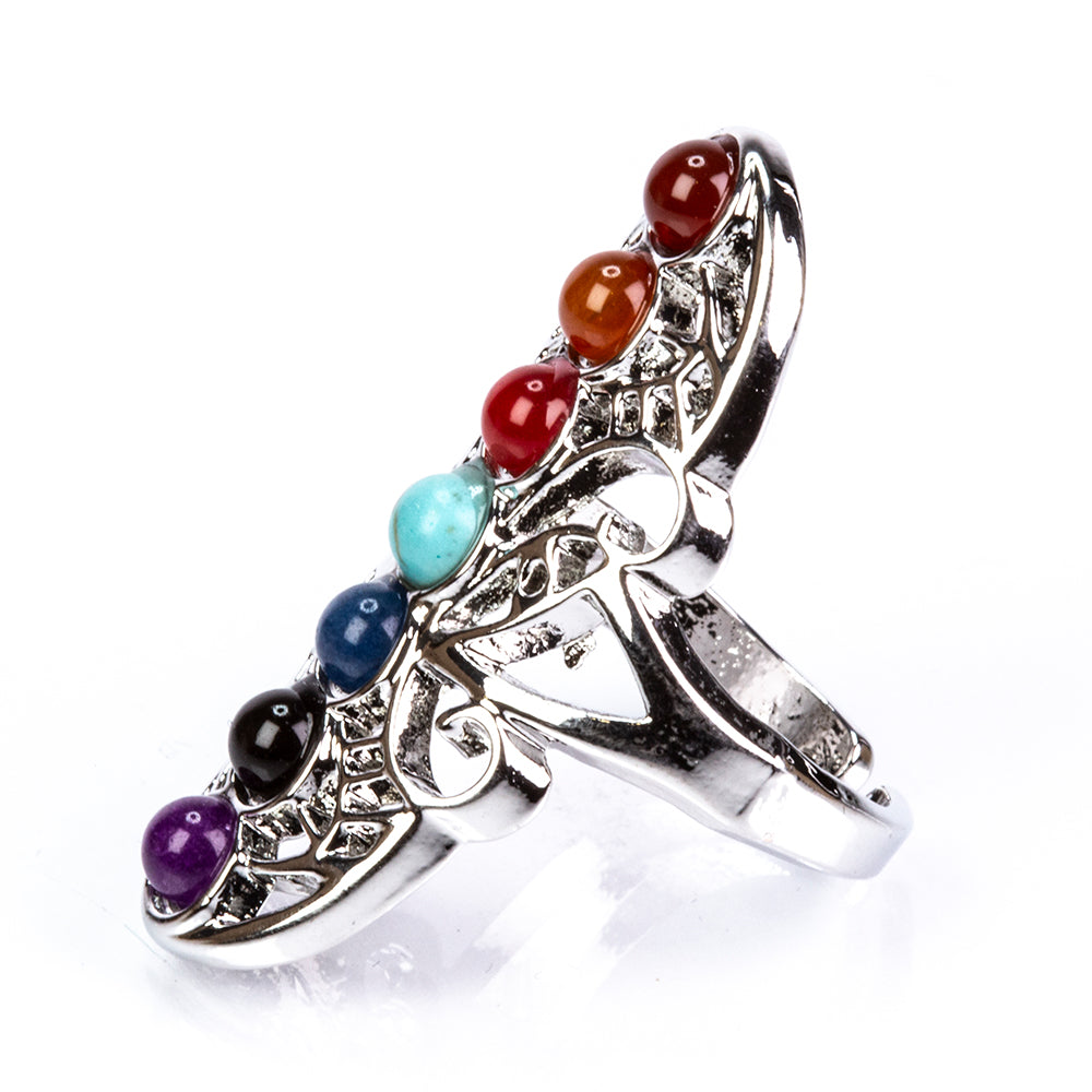 Conjunto de joias Lotus Harmony com sete pedras de chakra