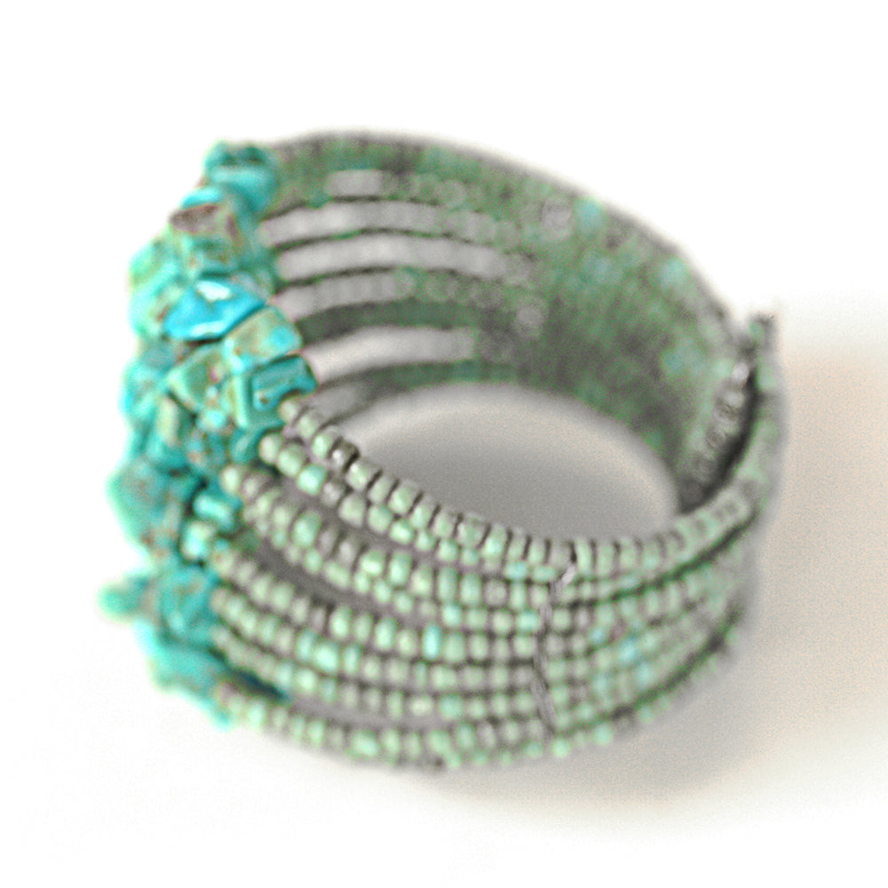 Pulseira com Turquesa e Cristal Emporia® Verde
