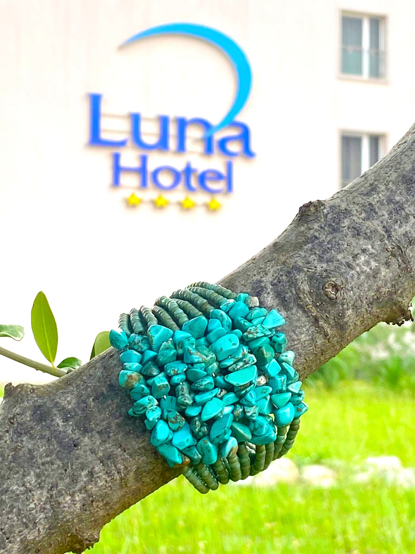 Pulseira com Turquesa e Cristal Emporia® Verde