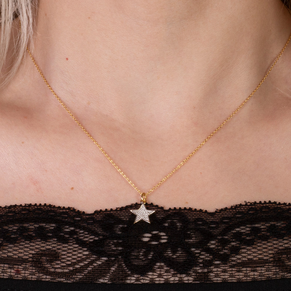 Conjunto de Prata com Banho de Ouro com Pedra da Lua Arco-íris  Contraste: Cabeca de Veado (800)
