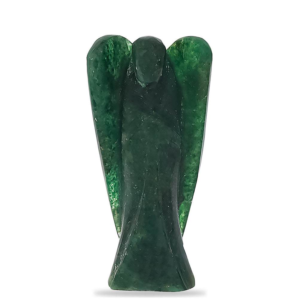 Estátua de anjo com Aventurina que atrai dinheiro e sorte, de 118 quilates