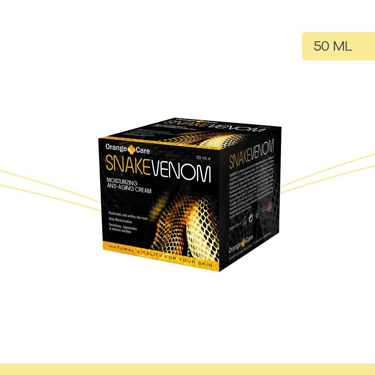 Creme de dia premium contra o envelhecimento à base de extrato de veneno de cobra, 50 ml