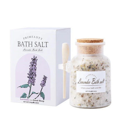 Conjunto de cristais de sal de banho do Mar Morto, Fragrância de Lavanda, Rosa, Camomila