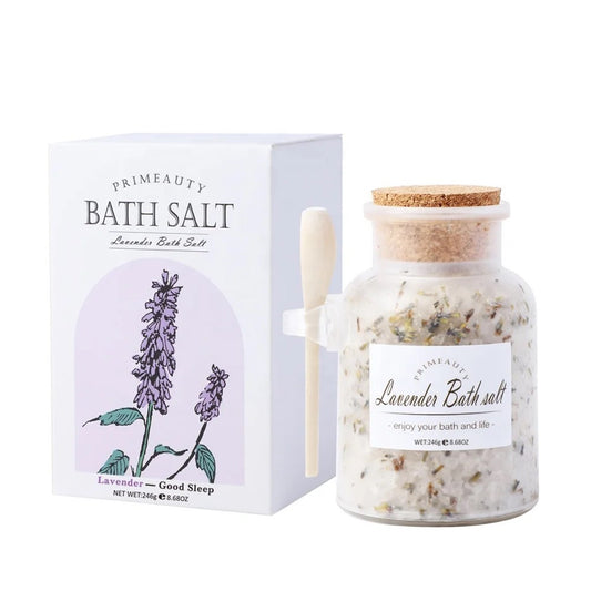 Conjunto de cristais de sal de banho do Mar Morto, Fragrância de Lavanda, Rosa, Camomila