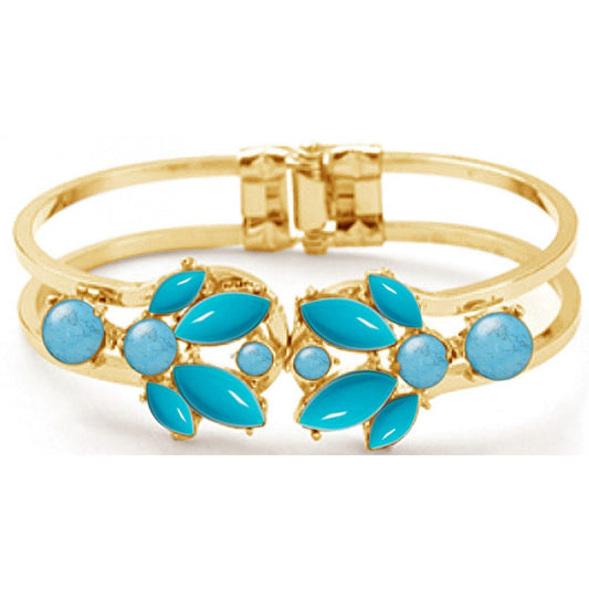 Pulseira de Liga de Ouro com Turquesa