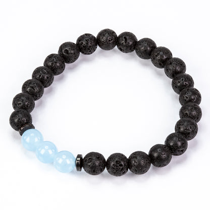 Conjunto de pulseiras minerais LavaSpirit
