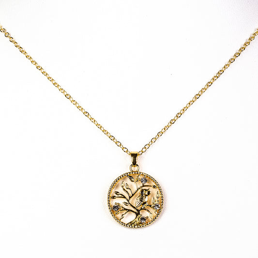 Pendente Coruja Sábia com Cristal White Emporia