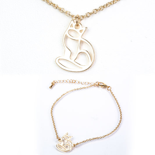 Conjunto de joias Espírito Animal (colar + pulseira)