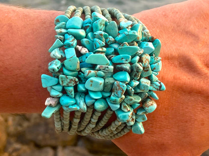 Pulseira com Turquesa e Cristal Emporia® Verde