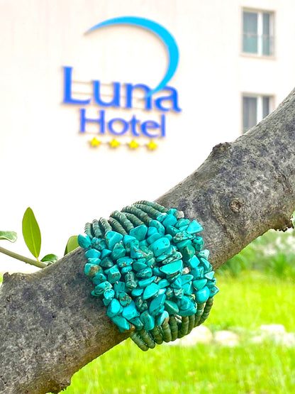 Pulseira com Turquesa e Cristal Emporia® Verde